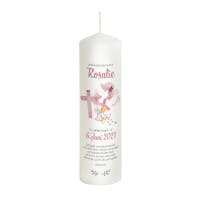Taufkerze Kreuz in rosa Modell Rosalie Taufkerze Kreuz in rosa Modell Rosalie